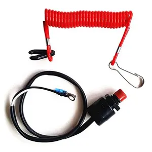 Yamaha Boat Motor Switch with Kill Cord, Emergency Stop Button Safety Rope, Marine Outboard Engine Control Accessory, 6 Month Warranty