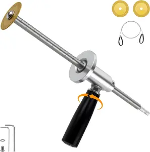 Inside Pipe for PVC Pipe, Internal Pipe Tool with Grit Cutting Wheel and Handle, 7in Cutting Depth, 1/4in Hex Shank Fit for and Drills
