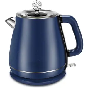 Electric Kettles Stainless Steel Double Wall Hot Water Boiler Heater 1.8L 120V/1200W with Auto Shut-Off & Boil-Dry Protection 2 Year Warranty