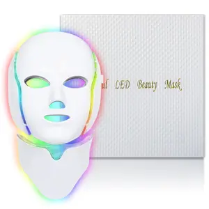 FDA Cleared 7 Color LED Light Face Mask, Photon Skin Rejuvenation For Daily Care,USB design ,Ideal Gift For Women, Summer Gift Skincare Facial