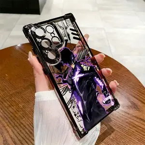 Cool Purple Monster Phone Case Compatible with Samsung Galaxy S25 S24 S23 S22 S21 FE Ultra Plus 4G 5G, Transparent Soft Back Cover for Drop Protection.
