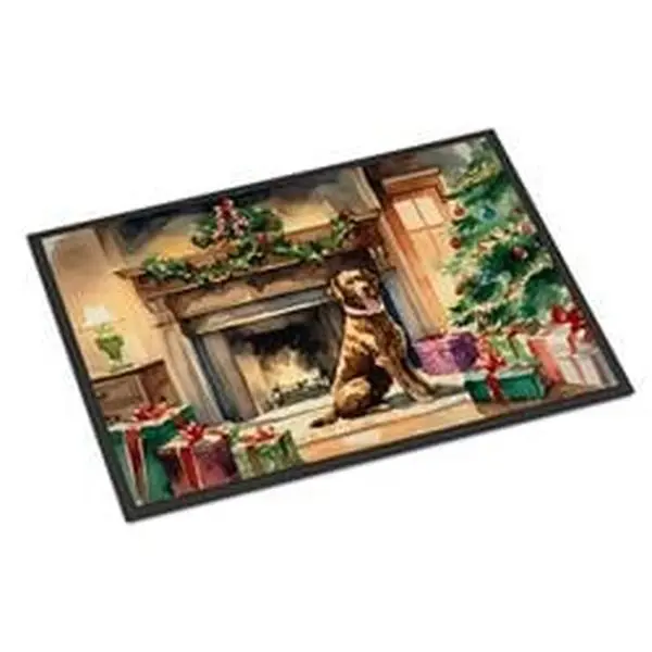 Carolines Treasures DAC2629JMAT 0.15 x 24 x 36 in. Chesapeake Bay Retriever Cozy Christmas Doormat