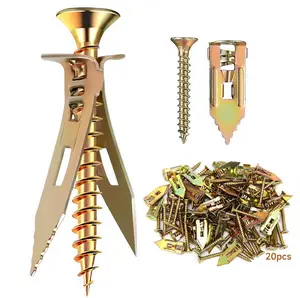 Shop Clearance  80PCS Self-Drilling Drywall Anchor Kit with Screws12x30mm, Galvanized Rivet Nut No Drilling Required, Holds Up to 66 lbs -ldeal for Organizing and Hanging ltems Screws