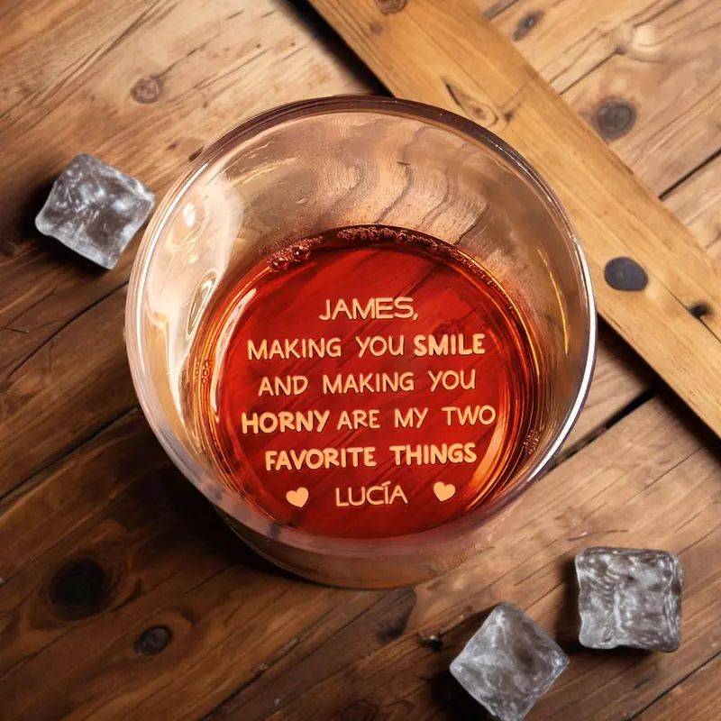 Making You Smile And Bringing You Joy whiskey glasses, Personalize your handwriting Gifts for couples, Home Decor & Gifts, Funny gift for men and women, Drinkware, Halloween Engraved Stylish