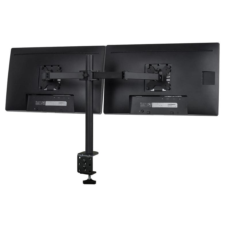 Mount-It! Full Motion Dual Monitor Desk Mount for 17" - 32" Screens with Height Adjustment & VESA Compatibility
