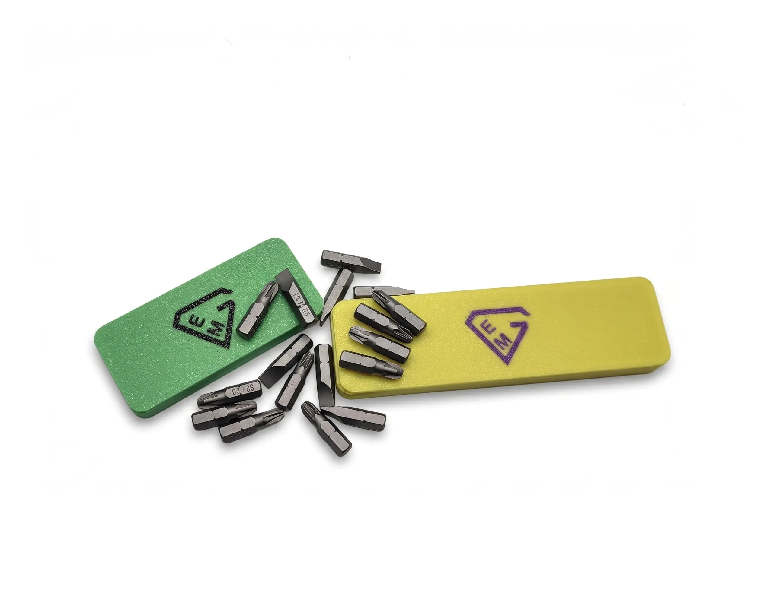 Bit-Dock Duo Pack EDC Carrier - 5+10 Slots, Hex Bits, Secure Retention Hand Tool Accessory