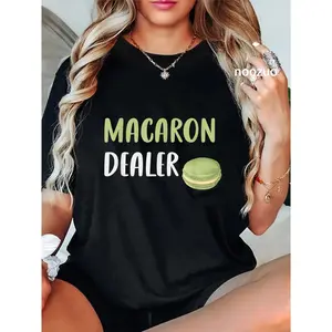 100% Cotton Cute Macaron Dealer - Funny Macaron Lover Baker T-Shirt