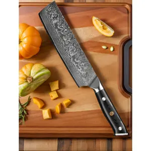 Damascus Steel Slicing Knife, Professional Cutting Tool for Kitchen, RV, Camping, High-End Restaurants, Elegant Gift