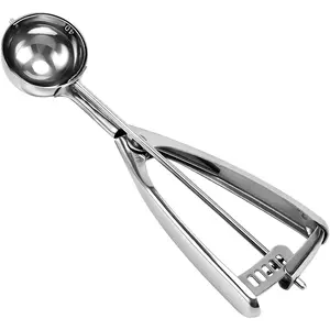 Cookie Scoop, 2 Tbsp / 30ml / 1 oz, Size # 40 Cookie Dough Scoop, Cookie Scoops for Baking, 1 25/32 inches / 4.5 Ball, 18/8 Stainless Steel, Secondary Polishing
