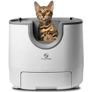 Furoomate Large-Size Self-Cleaning Cat Litter Box Open-Top Design with Advanced Safety Sensors Extra Large Capacity for Multi-Cat Homes Hassle-Free
