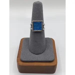 Square Ring-Blue Sparkle