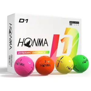 Honma D1 Distance Golf Balls,Extra Soft Feel with Long Distance,High Speed Core with Low Spin Design,Low Compression Golfballs Perfect for Men,Women Beginners,1 Dozen