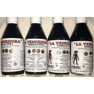 4 X La Vencedora Pure Mexican Vanilla Extract 4 Glass 8.45oz Bottles From Mexico