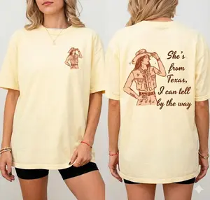 She's From Texas I Can Tell By The Way Shirt, Ellaa L@ngley Graphic Shirt, Vintage Country Shirt, Country Music Love, Ellaa L@ngley Tour 2026 Merch
