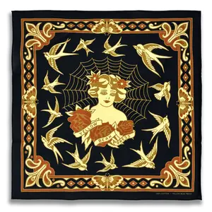 Black Spiderweb Bandana