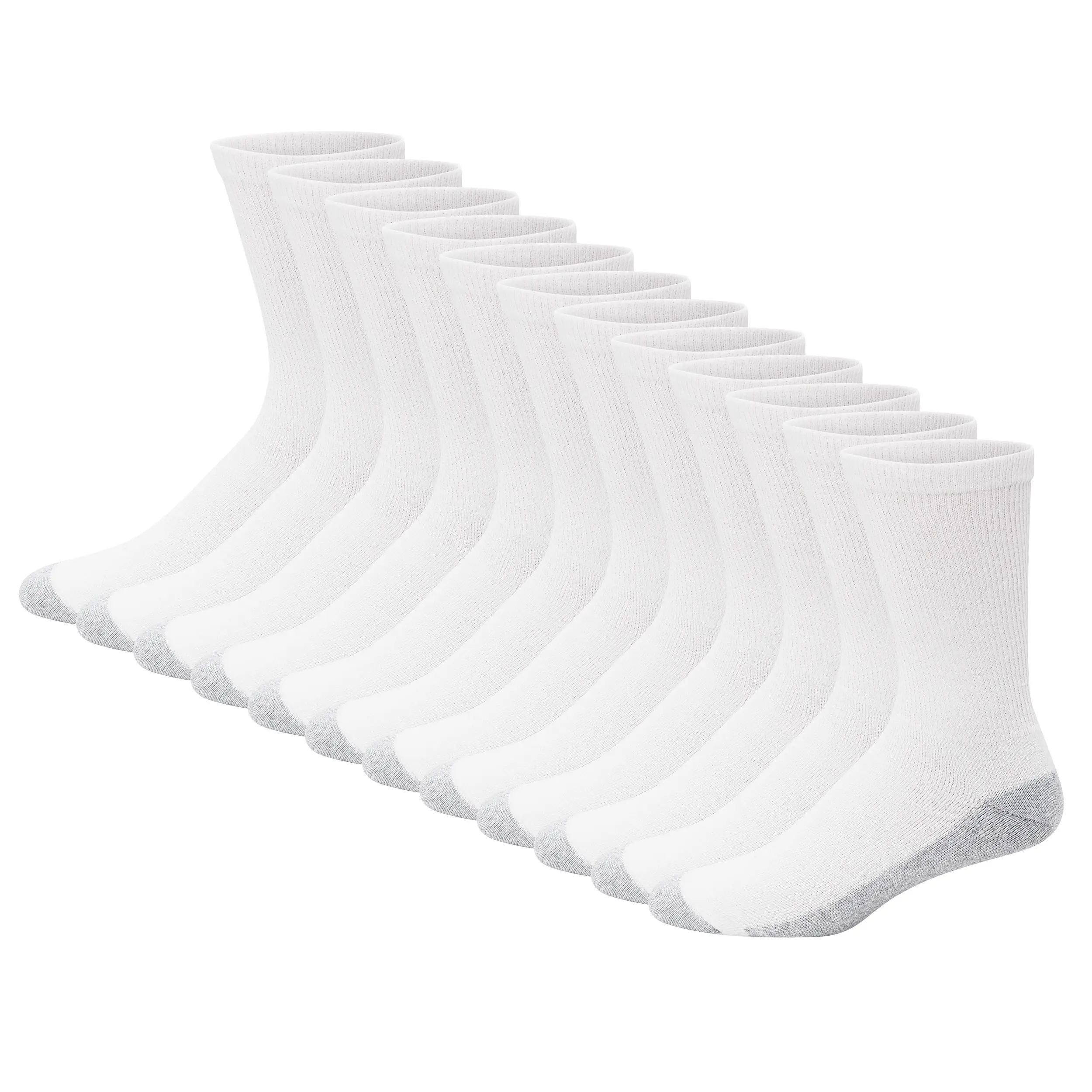 Mens Double Tough Crew Socks 12 Pack Size 6 12 Cushioned Moisture Wicking Odor Control Work Athletic Socks