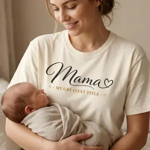 Mom Life Shirt, My Greatest Title Tee for Mom, Soft Cotton Mom Shirt, Gift for Mom, New Mom Gift, Motherhood Shirt, Comfortable Everyday Tee
