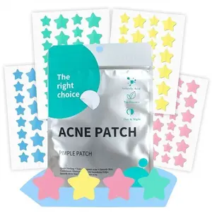 Yellow Star Shaped Hydrocolloid Pimple Patches, 40pcs/set Acne Cover Patches, Skin Care Products for All Skin Types Super Patch