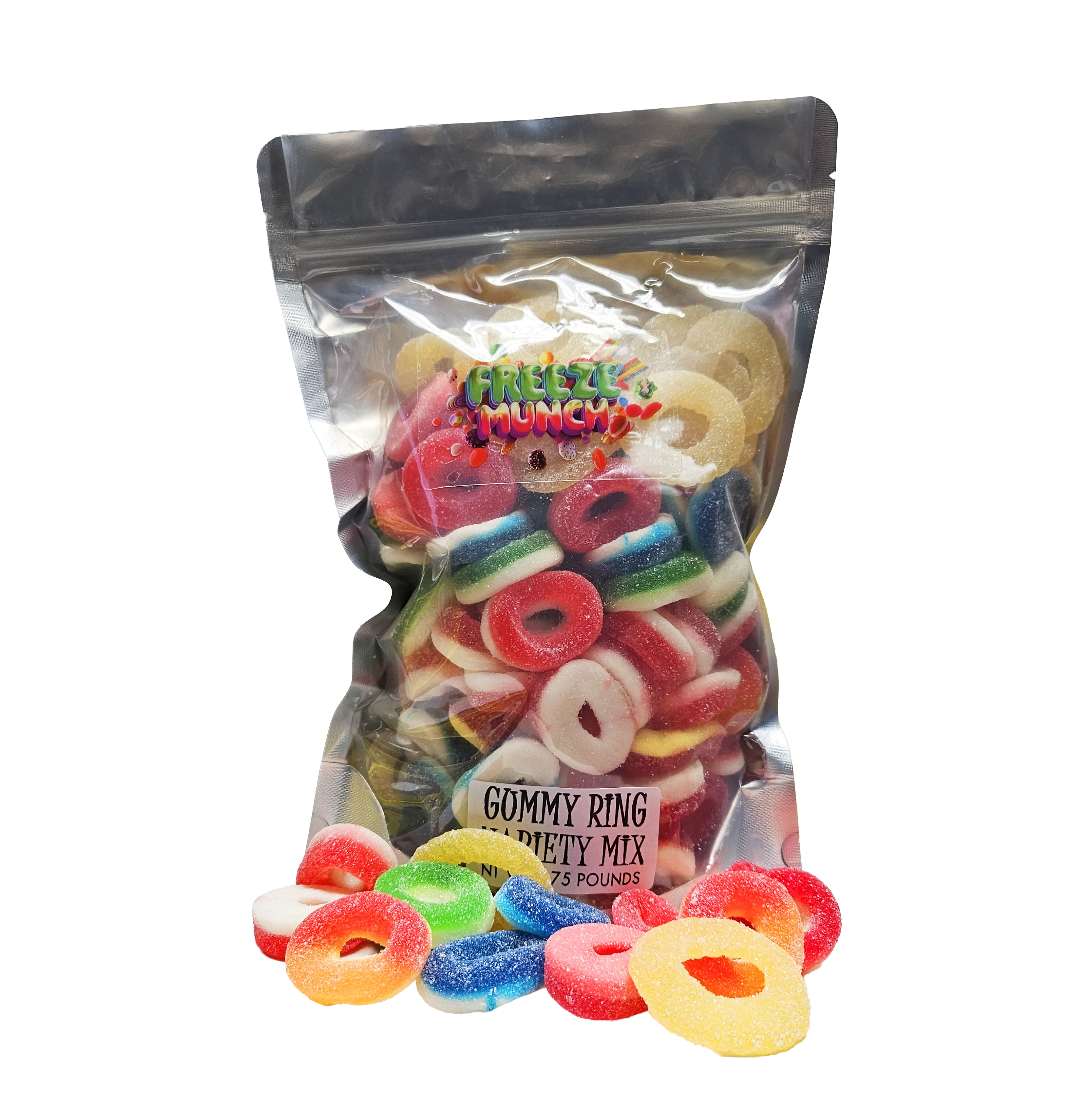 Gummy Ring Gummy Mix Big 1.75 Pounds Bag - Rings Only Variety Mix Gummy Snack Pack - Gummy Ring Salad