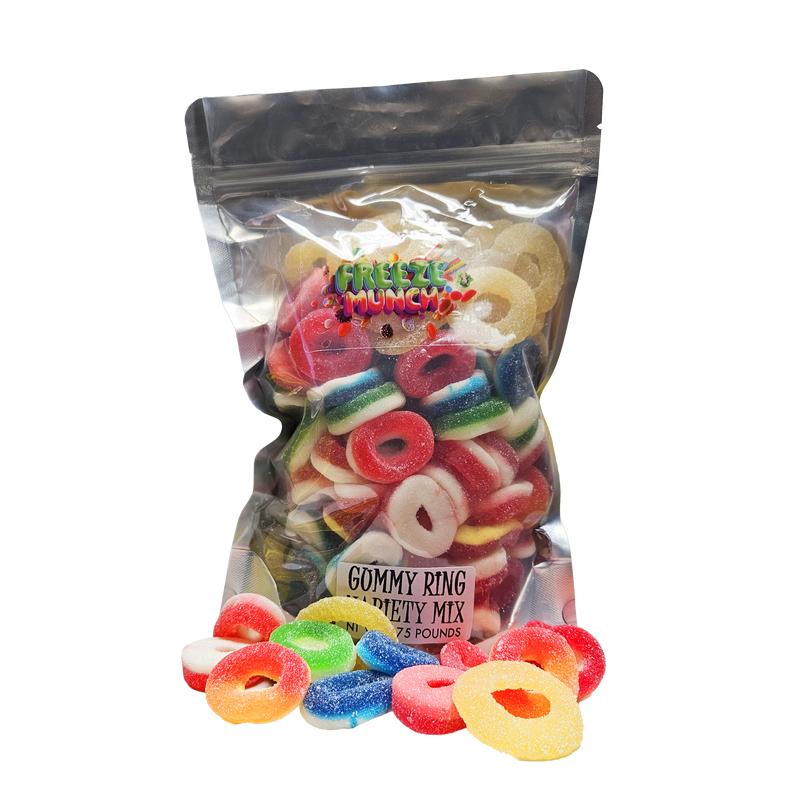 Gummy Ring Gummy Mix Big 1.75 Pounds Bag - Rings Only Variety Mix Gummy ...