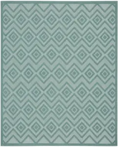 212 MAIN 7 x 10 ft. Aqua Geometric Checkered Flatweave Rectangle Area Rug (Model 522105), Checkered Rug