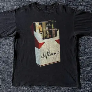Deftones Cigarette Vintage T-Shirt, Marlboro Pack Parody Album Art Graphic Tee, Retro Grunge Nu Metal Streetwear Comfort, Around The Fur Shirt, Rock Fan Gift