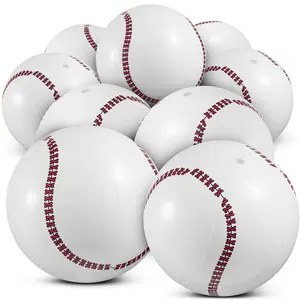 6-Piece 16" Baseball Beach Balls, Blow Up Water Pool Toys for Kids & Adults, Fun Summer Outdoor Games, Durable Design