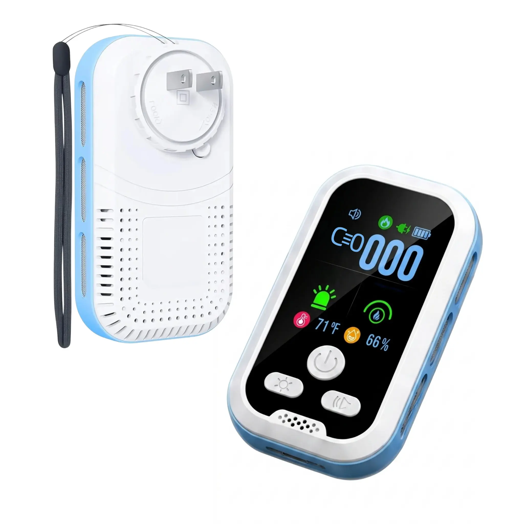 HD Display Portable Temp & Humidity Detector - Electronic Sensor Safety Test Kit, Accurate Alerts, Plug-and-Play for Kitchen, Garage, Electronic Sensor Safety Test Kits