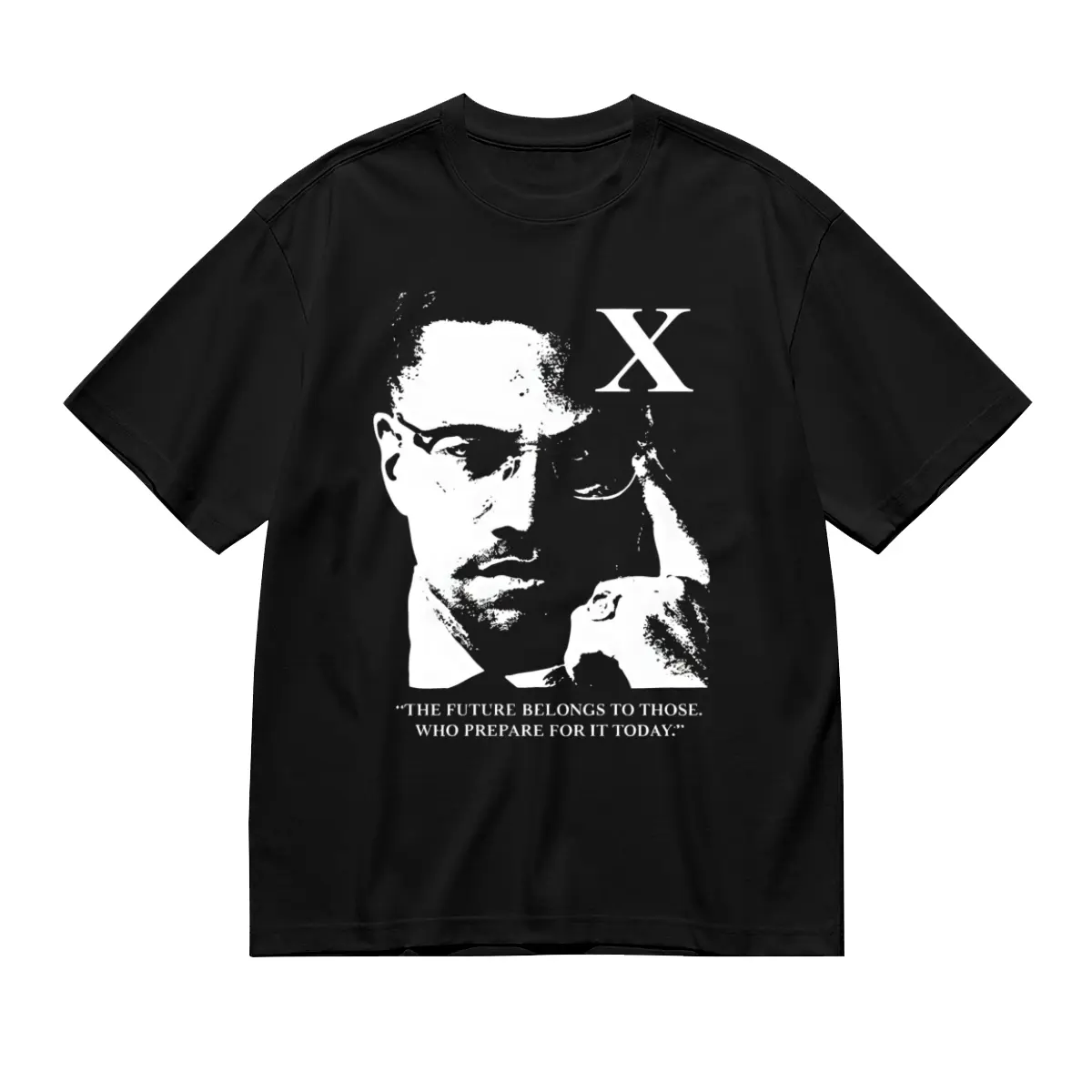Men's Malcolm X Graphic T-Shirt - "The Black Revolution" Design, 100% Cotton, Crew Neck, Short Sleeve, Relaxed Fit, Machine Washable, All-Season Casual Wear