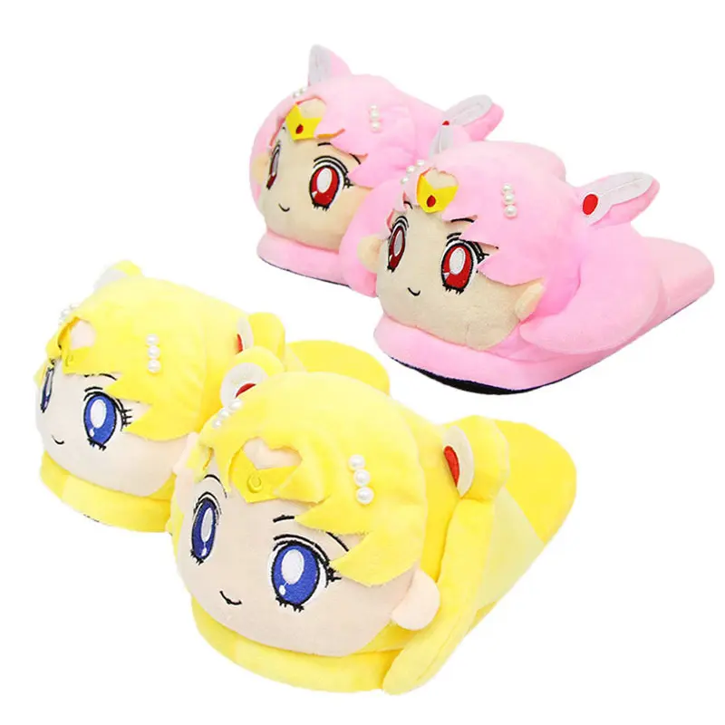 Anime Sailor Moon Kawaii Slippers Cartoon Figure Winter Keep Warm Cute Shoes Home Indoor Birthday Xmas Gift For Girls Friends