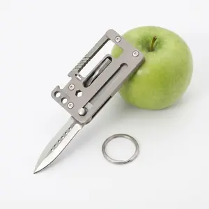 Titanium Alloy Portable Mini EDC Knife Slim Pocket Sized Multitool For Camping Trip Office Parcel Unboxing Daily Carry Gifting