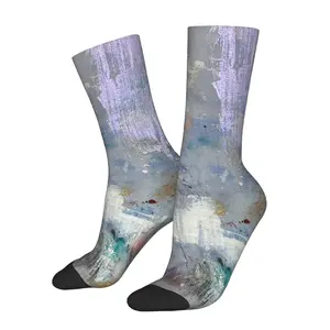 Custom Abstract Art Socks - 3D Printed Mid-Calf Socks, Limited Edition Artist Design, Your Own Design Welcome, Unisex Artistic Socks for Men & Women, Unique Gift Idea