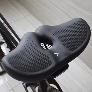Extra Soft Oversized Bicycle Saddle, Breathable Ergonomic Bike Seat with Ventilation Holes and Shock Absorbing Wide Design, Comfortable Cycling Accessory for Mountain and Folding Bikes