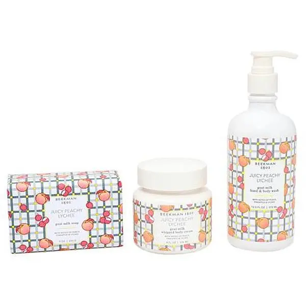Beekman 1802 3-Piece Peach Lychee Body Care Set Beekman 1802 3-Piece Peach Lychee Body Care Set