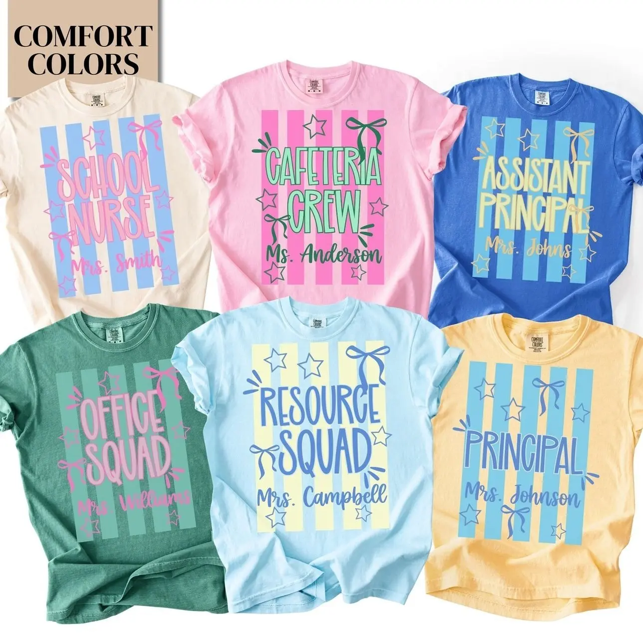 Comfort Colors School Staff Shirt, Back to School Lunch Lady TeamT-Shirts, First Day of School Cafeteria Crew Shirt, Assistant Principal Tee 0YB