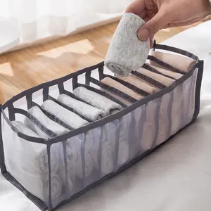 Compartment Home Collapsible Underwear Storage Box  Organizing Dormitory Storage Bra Organizing Breathable