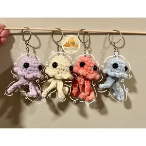 Crochet Jellyfish Keychain Crochet Jellyfish Keychain