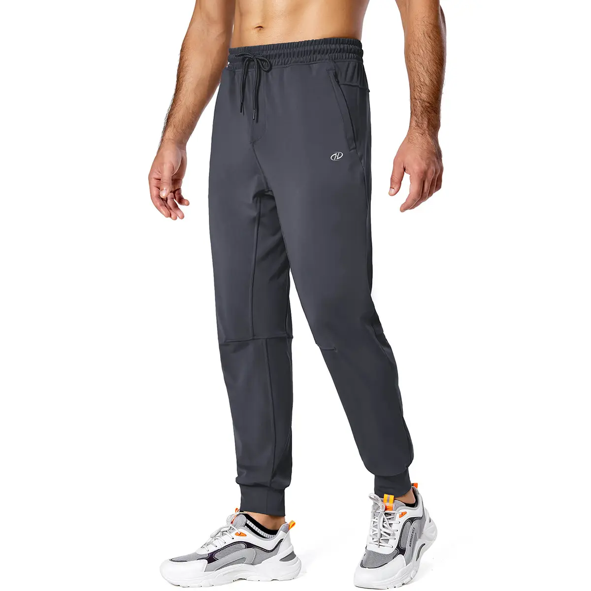 Hugut Men's Jogger pants Lightweight with Zipper Pockets Tapered Athletic Track Pants for Workout Running Training