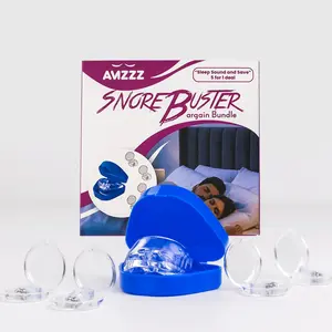 AVMZZZ AVMZZZ Bargain Bundle 1 Anti Snoring Mouthpiece and 4 Nose Clips, Effective Anti Snore Solution for Men and Women, Comfort Size, Comfortable Natural Sleep, Protection for Sports, Easy To Use