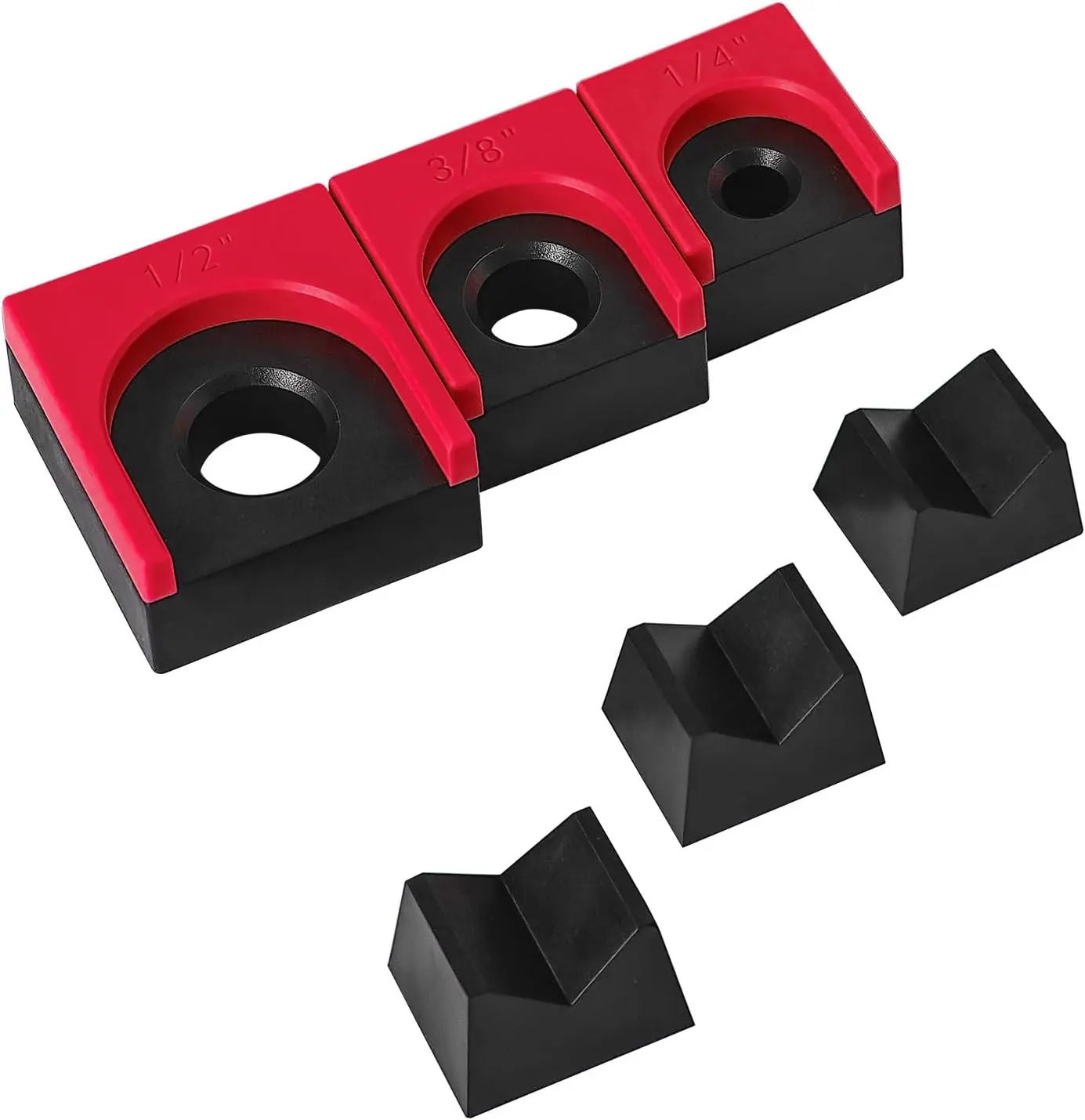 Ratchet Organizer Kit - 3 pack set, with  , Ratchet Organizer for tool box drawer, Keep Tools Organized, for Garage, Workshop(Red/Black)