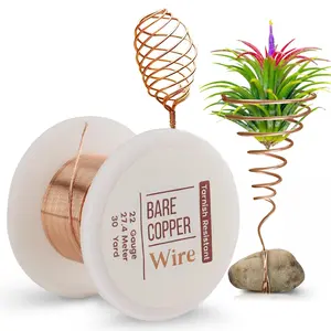 22 Gauge Bare Copper Wire for , 30 Yards - Pure Copper Electroculture Wire -Copper for Gardening,  Making, Craft Beading, 0.7 mm, 27.4m Wire Spool