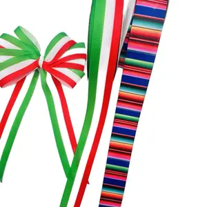 Grosgrain 7/8 Sarape Ribbons 25 Yards Ribbons for Elegant Floral Face Design