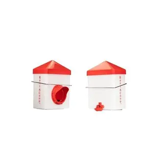 2.5 Pound Chick2Chicken Medium Port Feeder and 64 Ounce (2 Liter) Drinker Set