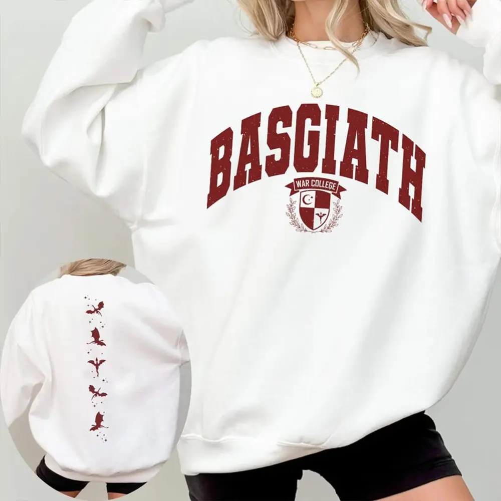 Fourth Wing Double-Sided Sweatshirt, Dragon Rider Sweatshirt, Basgiath War College Dragon Rider Sweatshirt