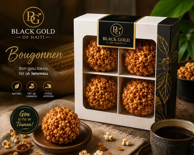 Bougonnen – Premium Haitian Caramel Popcorn | Black Gold Of Haiti