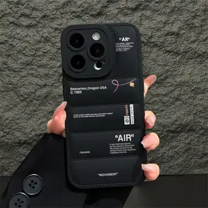 Luxury Down Jacket Style Soft Tpu Protective Phone Case for iPhone 17/16/15/14/13/12/11 Pro Max Plus, Heat Dissipation Design, Shockproof Lens Protection