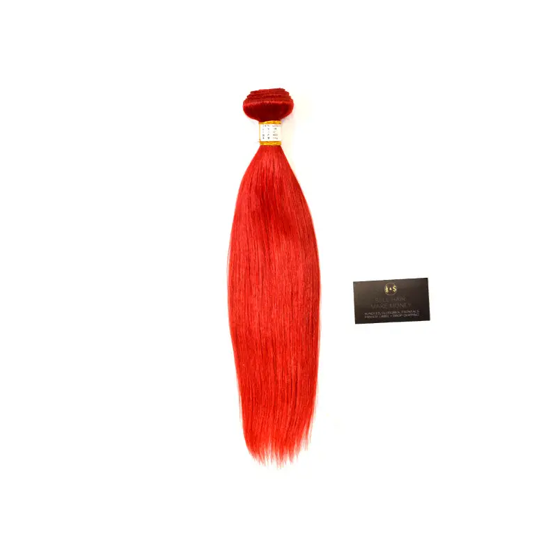 9A Grade Hot Red Hair Extensions -- Straight (Wholesale)