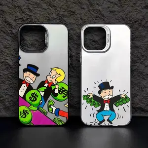 Funny A-Alec M-Monopoly IMD Colorful Phone Case Silver Cover Suitable for iPhone 12 11 13 14 15 16 Max Pro Plus