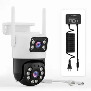 ICSEE APP Wireless WiFi Home & Outdoor Dual Security Camera System, 8MP+6MP HD lens,360° Pan-Tilt Real-Time Viewing, Night Vision, Motion Detection, 2-Way Audio, Auto-Connect,Micro SD Support