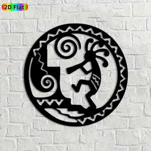 1pc Aztec Style Metal Wall Art, Ancient Aztec Statue Mural, Ideal Gift for Halloween, Day of the Dead, Aztec Culture Enthusiasts, Rust-Resistant Metal Wall Decor Wall Sculptures,  Unique Cultural Home Decor
